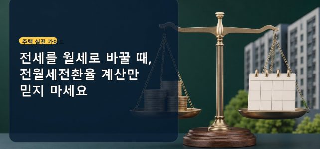 전세를 월세로 바꿀 때, 전월세전환율 계산만 믿지 마세요 전세를 월세로 바꿀 때, 전월세전환율 계산만 믿지 마세요